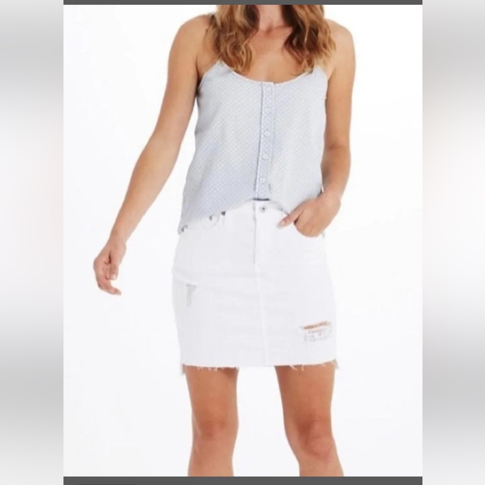 NWT AG White Denim Skirt